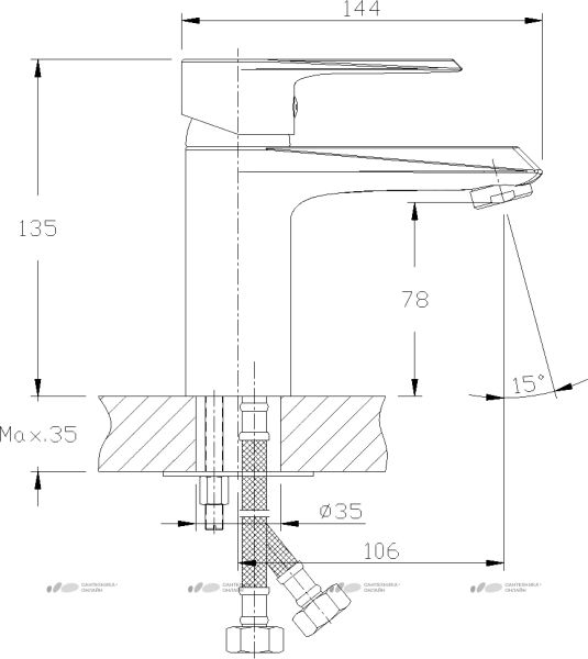 Смеситель для раковины Rossinka RS28-11 Хром Смеситель для раковины Rossinka RS28-11 Хром