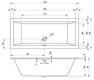 Акриловая ванна Riho Rethink Cubic B105001005 170х75см белый Акриловая ванна Riho Rethink Cubic B105001005 170х75см белый