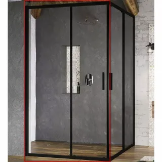 Душевая дверь Ravak Blix Slim BLSRV2K-80 X1XM40300Z1 80 см профиль чёрный стекло Transparent
