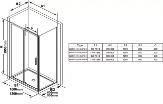 Боковая стенка Ravak Blix Slim BLSPS-80 X9BM40300Z1 80 см профиль чёрный стекло Transparent