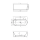 Ванна акриловая Vincea VBT-426-1700 170 x 80 см щелевой перелив белая