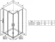 Душевой уголок Ravak Blix BLSRV2-90 X9BM40300Z1 90x90 см профиль чёрный стекло Transparent