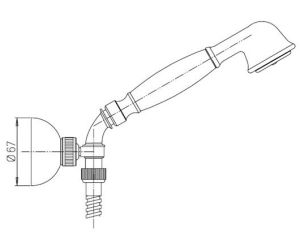 Душевая лейка Paini Liberty 17F3131 старая бронза