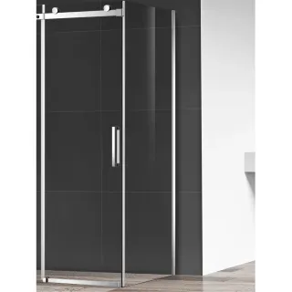 Боковая панель AQUAme AQM4203F-9 90 см профиль хром стекло прозрачное