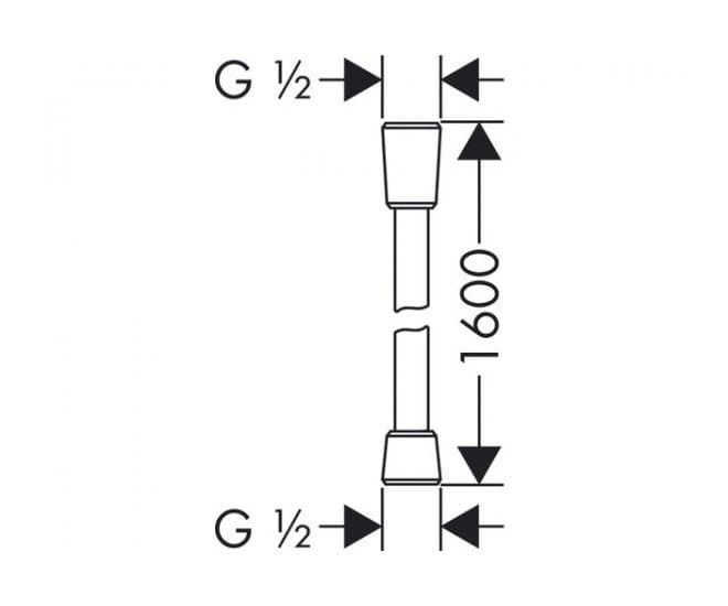 Шланг для душа Hansgrohe 28276450 белый