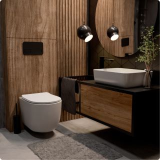 Смеситель для раковины AQUAme Monza AQM6314MB чёрный матовый