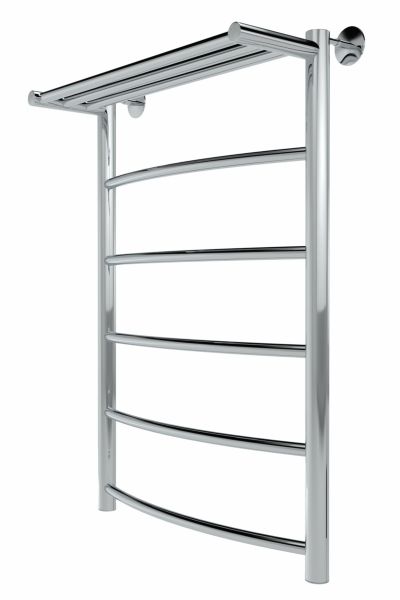 Полотенцесушитель водяной Indigo Arc LASHW80-50Pс полкой 80x50 см хром
