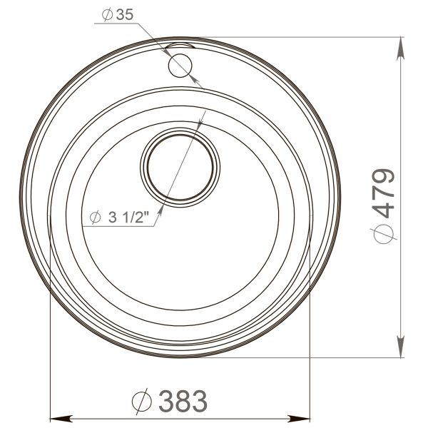 Мойка кухонная Reflexion Arena 48-GR RF0148GR серый