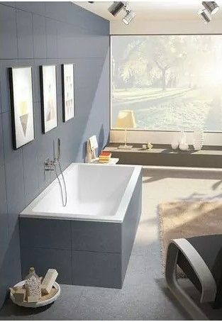 Акриловая ванна Riho Rethink Cubic Velvet Fall B105013105 заполнение через перелив 170х75см белый матовый