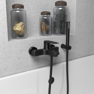 Смеситель для ванны Paini Nove 09PZ100 чёрный матовый