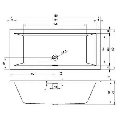 Акриловая ванна Riho Rethink Cubic Velvet B106001105 180х80см белый матовый