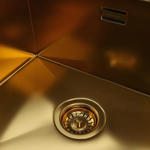 Мойка кухонная Reflexion Iseo 60-GD RX2260GD брашированное золото