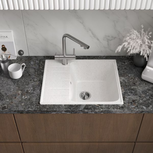 Мойка кухонная Reflexion Plato 57-TN RX1457TN олово