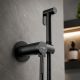 Гигиенический душ со смесителем WasserKRAFT Rhein 9938MB чёрный матовый