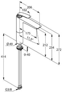 Смеситель для раковины-чаши Kludi Balance белый/хром 522969175