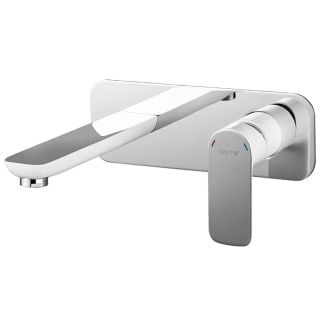 Встраиваемый смеситель для раковины Gappo G1048-22 белый/хром Встраиваемый смеситель для раковины Gappo G1048-22 белый/хром