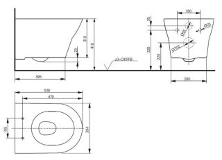 Подвесной унитаз TOTO MH CW162Y#XW безободковый белый Подвесной унитаз TOTO MH CW162Y#XW безободковый белый