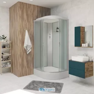 Душевая кабина Niagara NG-33184-14L 110x80 см профиль серебро стекло матовое
