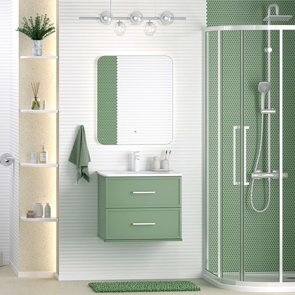 Подвесная тумба под раковину Brevita Verde 60 УТ000026837 зеленый