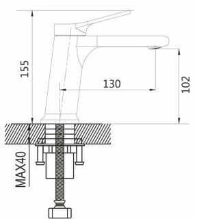 Смеситель для раковины Shevanik S8301 хром Смеситель для раковины Shevanik S8301 хром
