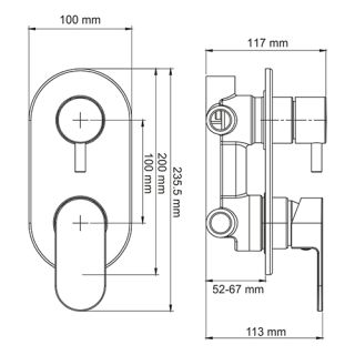 Wasserkraft Dinkel 5871 Смеситель для ванны и душа