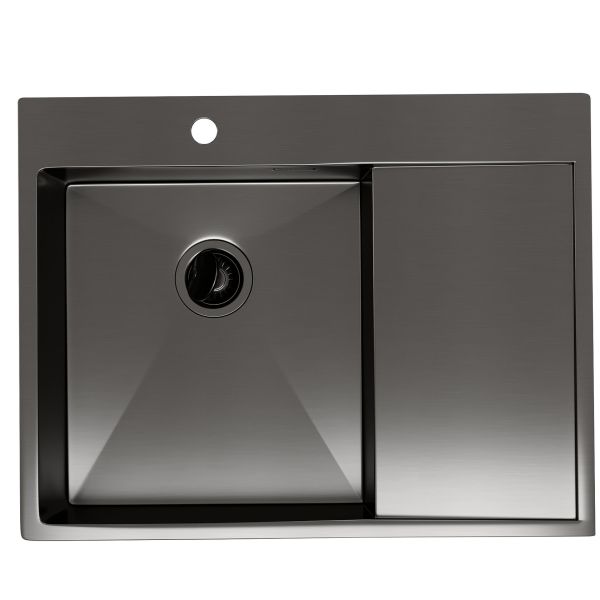 Мойка кухонная Reflexion Maggiore 65-BL RX2365BL оружейная сталь