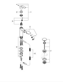 Смеситель для раковины Grohe Eurosmart 23976003 с выдвижным изливом хром