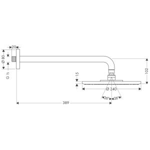 Верхний душ Hansgrohe Raindance 27474000