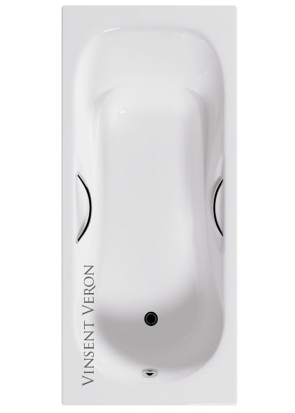 Ванна чугунная Vinsent Veron Aura VAU1707542H 170x75см с отверстиями для ручек