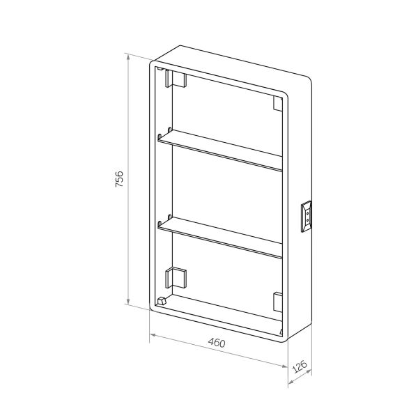 Зеркало-шкаф Reflexion Circle 55L RF2107SR с подсветкой 55х80
