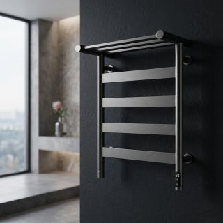 Полотенцесушитель электрический WasserKRAFT Naab 86TH102-4GR 50x53 см графит
