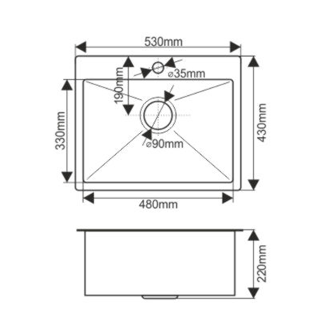 Мойка D5343HG Melana ProfLine 3,0/220 золото