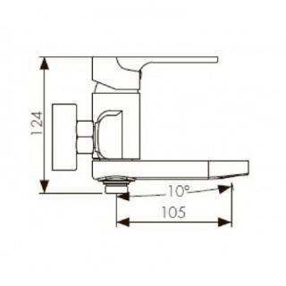 Смеситель для ванны KAISER Linear 59022 Смеситель для ванны KAISER Linear 59022