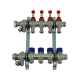 Коллекторная группа, ELSEN, 1, 4 контура, размер отвода-3/4, PN, бар-4, T°C -от 0 до +70, EMi03.04, с вентилями и расходомерами, нержавеющая сталь