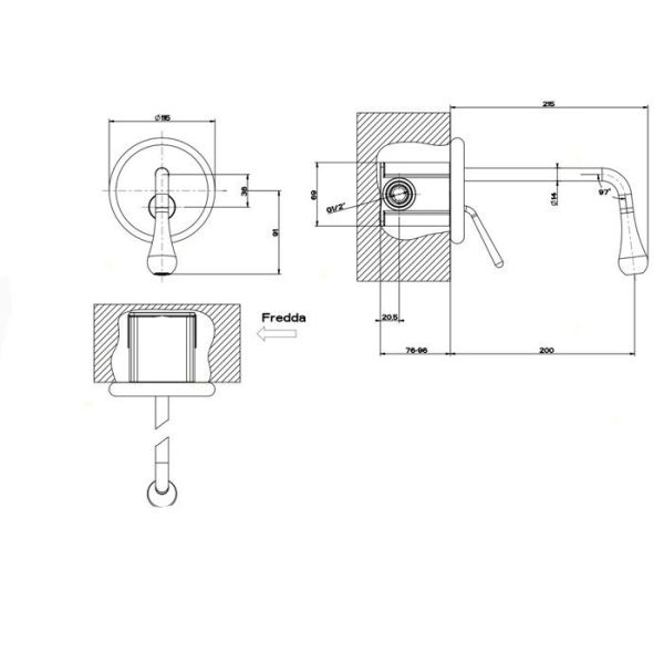 Скрытая часть Gessi Goccia 33687.031