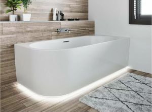 Акриловая ванна с подсветкой Riho Desire Corner LED B088002005 L 184х84см светодиоды под ванной белый