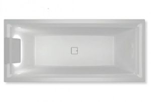 Акриловая ванна с подсветкой Riho Still Square LED B099004005 180х80см светодиоды и подголовник слева белый