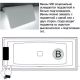 Акриловая ванна с подсветкой Riho Still Square LED B099004005 180х80см светодиоды и подголовник слева белый