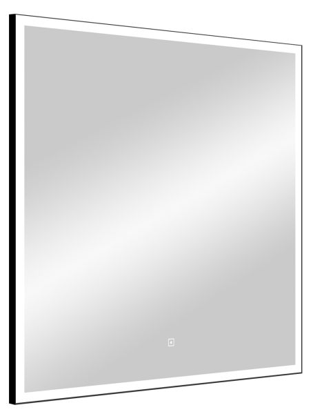 Зеркало с подсветкой Continent Frame Black ЗЛП1502 с сенсорным выключателем 80см чёрный