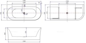 Акриловая ванна Allen Brau Priority 2.31004.20A/AM 170x78 см