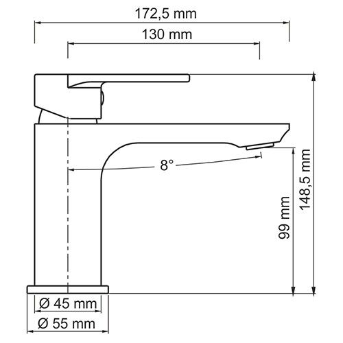 WasserKRAFT Mindel 8503 Смеситель для умывальника