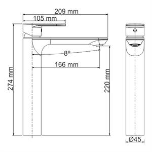 WasserKRAFT  Mindel 8503H Смеситель для умывальника