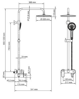 WasserKRAFT A18501 Душевой комплект со смесителем WasserKRAFT A18501 Душевой комплект со смесителем