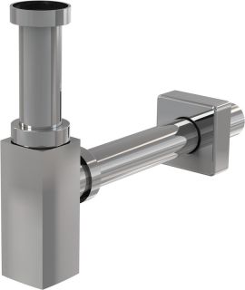 Сифон для раковины AlcaPlast Design цельнометаллический квадратный A401 Сифон для раковины AlcaPlast Design цельнометаллический квадратный A401