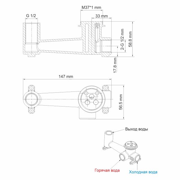 Смеситель для раковины WasserKRAFT Sauer 7130 золото