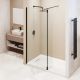 Душевая перегородка RGW WA-051B WA-010B + Z-071B 351005173-14 70 см профиль чёрный стекло прозрачное