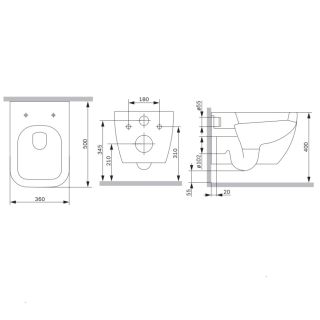 Унитаз подвесной Am.Pm Gem Aquaspin C901901SC с сиденьем микролифт