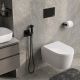 Гигиенический душ со смесителем WasserKRAFT Nuthe 9138 чёрный матовый