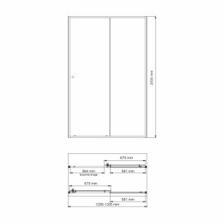 Душевая дверь WasserKRAFT Dill 61S30 130 см профиль чёрный матовый стекло прозрачное