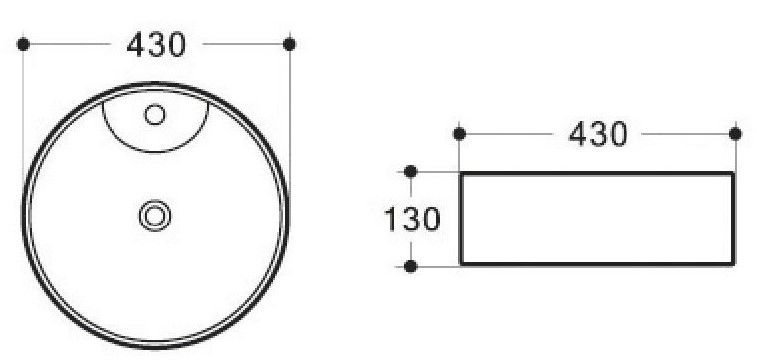 Раковина Art&Max 43см белый AM170-T Раковина Art&Max 43см белый AM170-T